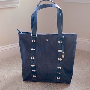 NEW Kate Spade portblue On Purpose Denim ns Tote